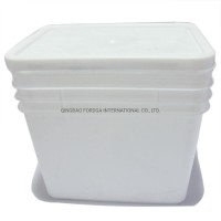 Usable 25L Square Plastic Bucket with White Lids